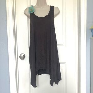 NWT Surrealist Free Lunch Nolan Asymetrical Tank Dress Size M Raw Hem